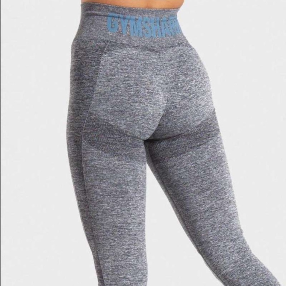 Gymshark charcoal marl smokey teal workout leggings nwt sz S